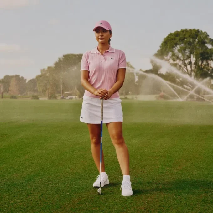 Damska bluzka golfowa z krótkim rękawem i kołnierzykiem Polo Damska bluzka golfowa z krótkim rękawem i kołnierzykiem Polo
