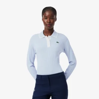 Damska golfowa bluza z elastycznym kołnierzem Polo