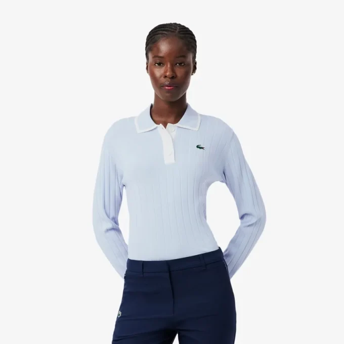 Damska golfowa bluza z elastycznym kołnierzem Polo Damska golfowa bluza z elastycznym kołnierzem Polo