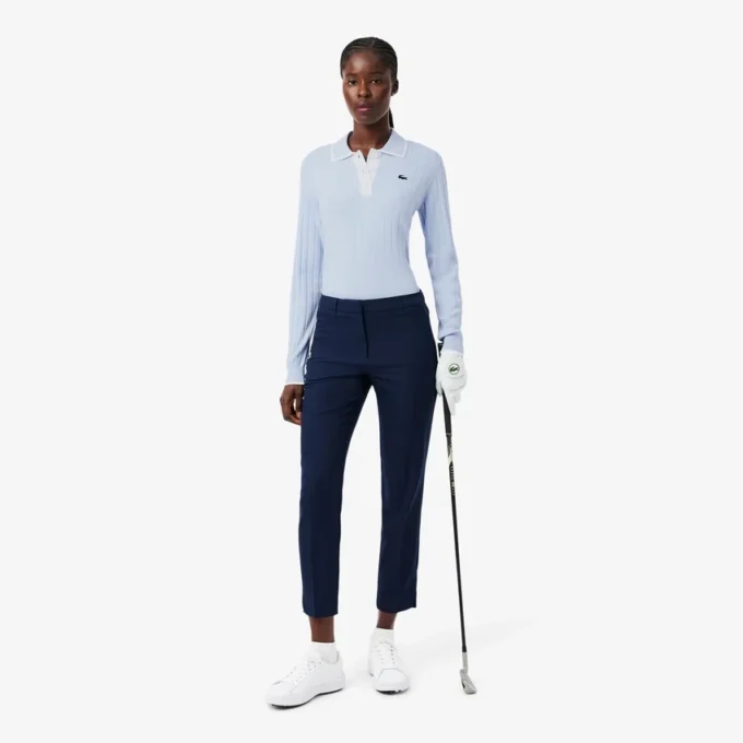Damska golfowa bluza z elastycznym kołnierzem Polo Damska golfowa bluza z elastycznym kołnierzem Polo