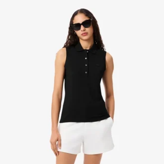 Damska koszulka Polo bez rękawów L.12.D o dopasowanym kroju