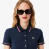 Damska koszulka Polo L.12.12 o dopasowanym kroju z wykończeniami Damska koszulka Polo L.12.12 o dopasowanym kroju z wykończeniami