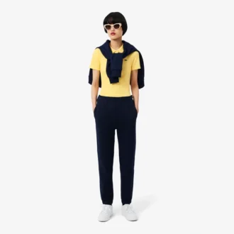 Damska koszulka Polo L.12.D Slim Fit z prążkowanej bawełny Damska koszulka Polo L.12.D Slim Fit z prążkowanej bawełny