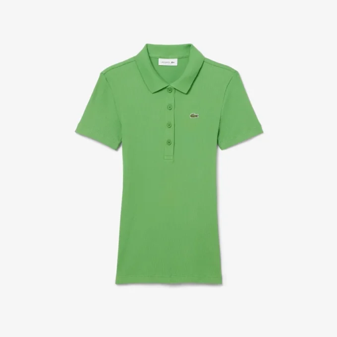 Damska koszulka Polo L.12.D Slim Fit z prążkowanej bawełny
