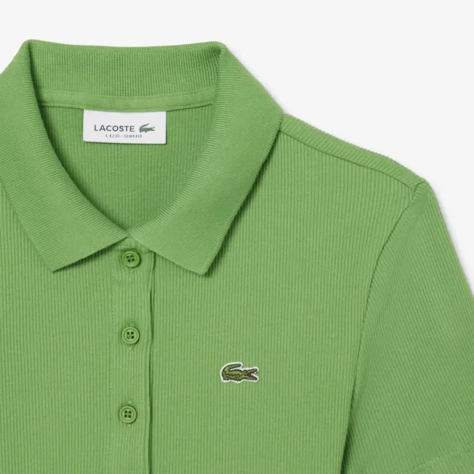 Damska koszulka Polo L.12.D Slim Fit z prążkowanej bawełny