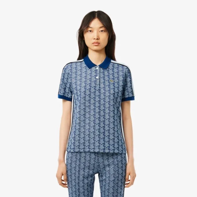 Damska koszulka Polo Slim Fit z monogramem Damska koszulka Polo Slim Fit z monogramem