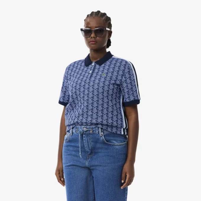 Damska koszulka Polo Slim Fit z monogramem