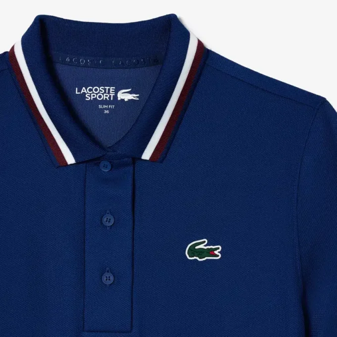 Damska koszulka Polo z kołnierzykiem w paski z ochroną UV Damska koszulka Polo z kołnierzykiem w paski z ochroną UV