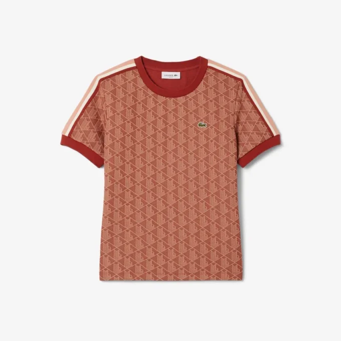 Damska koszulka slim fit z monogramem Damska koszulka slim fit z monogramem