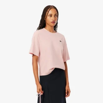 Damska koszulka z nadrukiem krokodyla w stylu relaxed fit