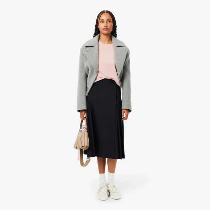 Damska koszulka z nadrukiem krokodyla w stylu relaxed fit Damska koszulka z nadrukiem krokodyla w stylu relaxed fit