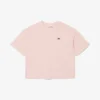 Damska koszulka z nadrukiem krokodyla w stylu relaxed fit Damska koszulka z nadrukiem krokodyla w stylu relaxed fit