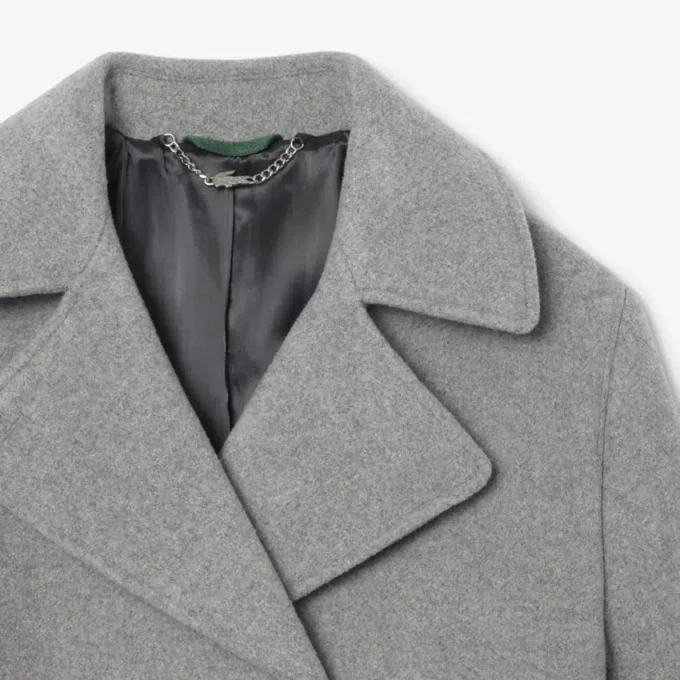 Damska krótka oversize’owa kurtka typu pea coat z mieszanki wełny The Blend Damska krótka oversize’owa kurtka typu pea coat z mieszanki wełny The Blend