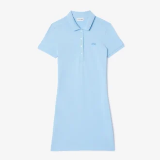 Damska sukienka koszulka Polo slim fit z elastycznego materiału piqué