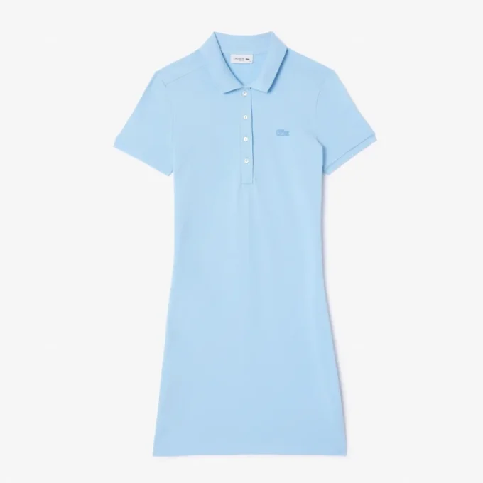 Damska sukienka koszulka Polo slim fit z elastycznego materiału piqué