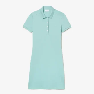 Damska sukienka koszulka Polo slim fit z elastycznego materiału piqué Damska sukienka koszulka Polo slim fit z elastycznego materiału piqué