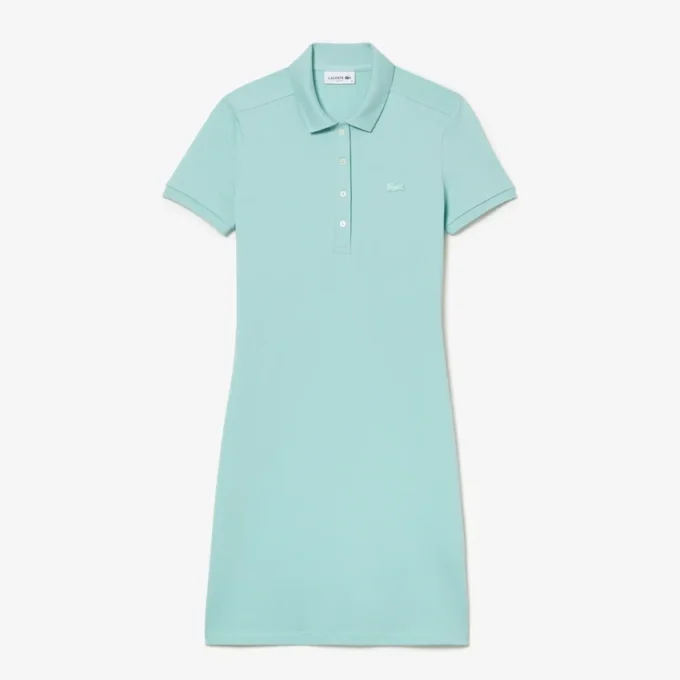 Damska sukienka koszulka Polo slim fit z elastycznego materiału piqué Damska sukienka koszulka Polo slim fit z elastycznego materiału piqué