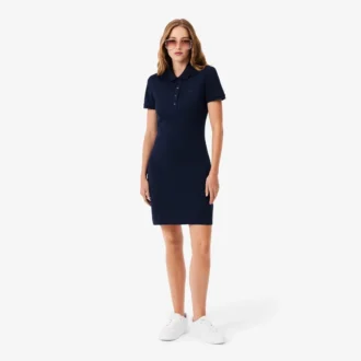 Damska sukienka koszulka Polo slim fit z elastycznego materiału piqué Damska sukienka koszulka Polo slim fit z elastycznego materiału piqué