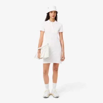 Damska sukienka koszulka Polo slim fit z elastycznego materiału piqué Damska sukienka koszulka Polo slim fit z elastycznego materiału piqué