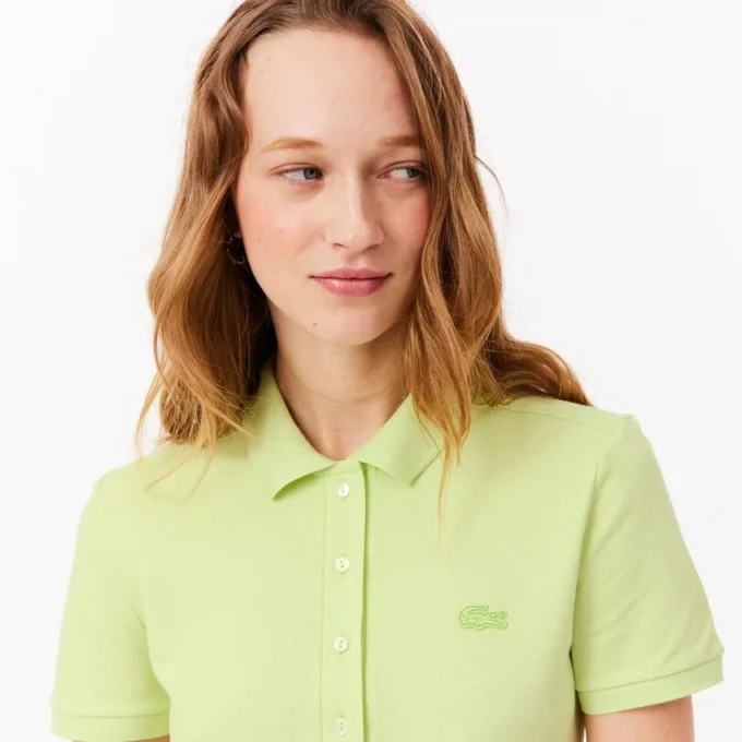 Damska sukienka koszulka Polo slim fit z elastycznego materiału piqué Damska sukienka koszulka Polo slim fit z elastycznego materiału piqué