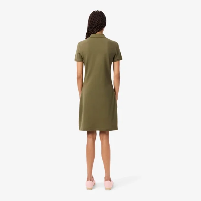 Damska sukienka koszulka Polo slim fit z elastycznego materiału piqué Damska sukienka koszulka Polo slim fit z elastycznego materiału piqué