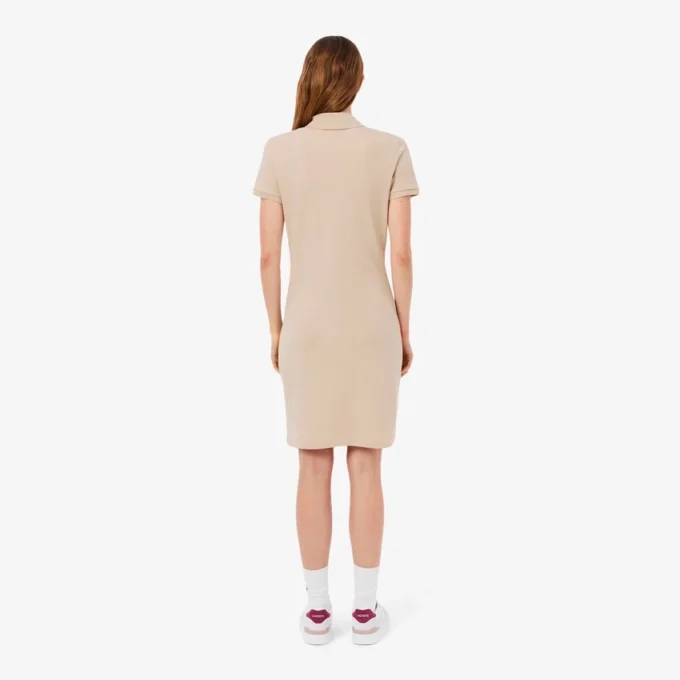 Damska sukienka koszulka Polo slim fit z elastycznego materiału piqué Damska sukienka koszulka Polo slim fit z elastycznego materiału piqué