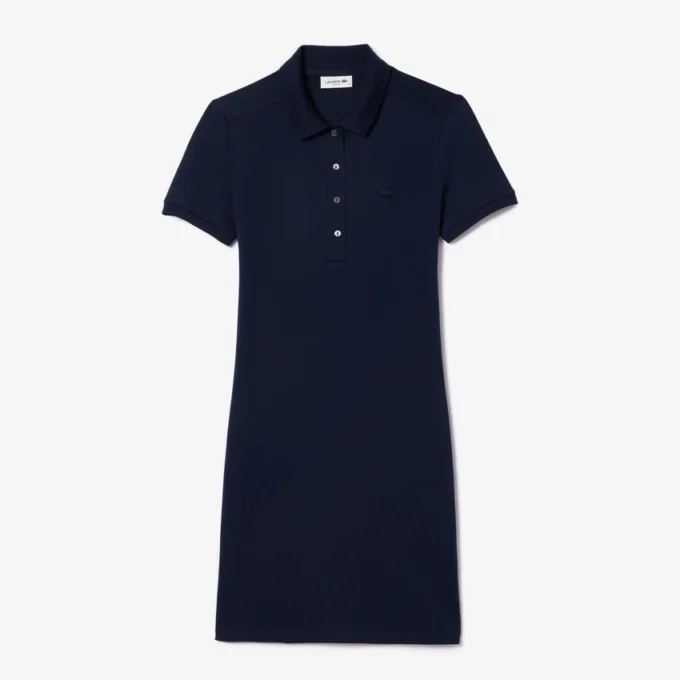 Damska sukienka koszulka Polo slim fit z elastycznego materiału piqué Damska sukienka koszulka Polo slim fit z elastycznego materiału piqué