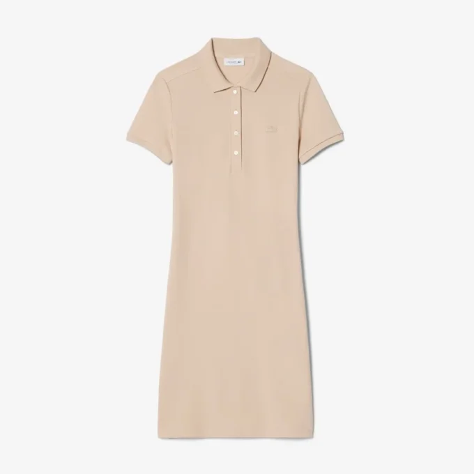Damska sukienka koszulka Polo slim fit z elastycznego materiału piqué Damska sukienka koszulka Polo slim fit z elastycznego materiału piqué