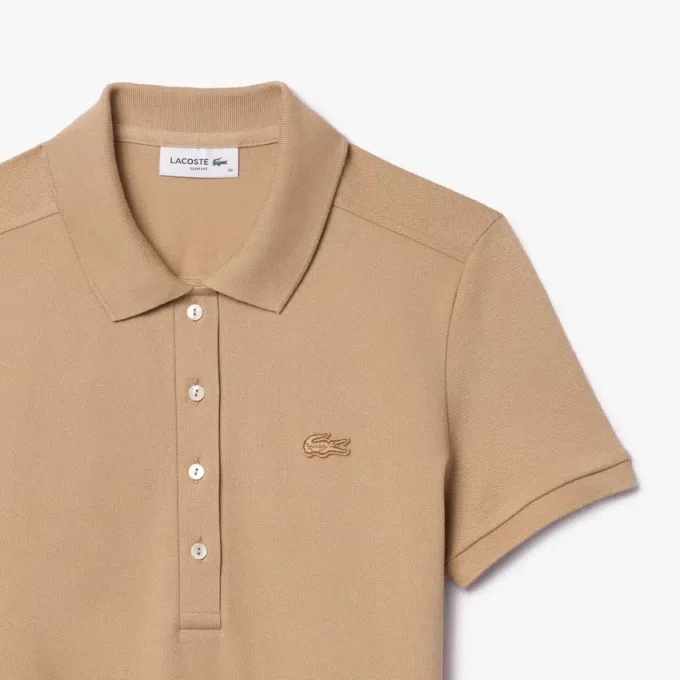 Damska sukienka koszulka Polo slim fit z elastycznego materiału piqué Damska sukienka koszulka Polo slim fit z elastycznego materiału piqué