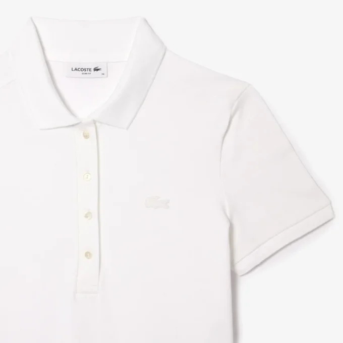 Damska sukienka koszulka Polo slim fit z elastycznego materiału piqué Damska sukienka koszulka Polo slim fit z elastycznego materiału piqué
