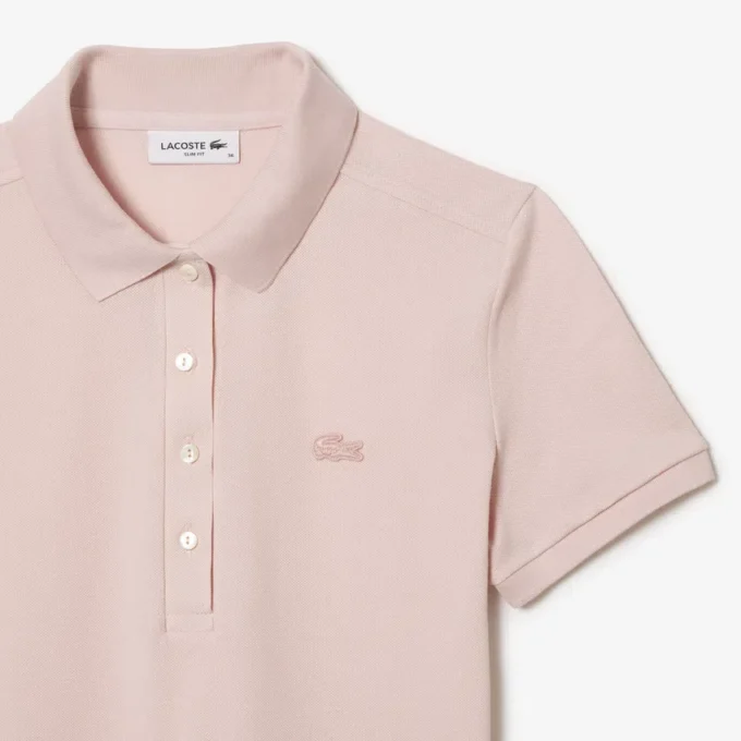Damska sukienka koszulka Polo slim fit z elastycznego materiału piqué Damska sukienka koszulka Polo slim fit z elastycznego materiału piqué
