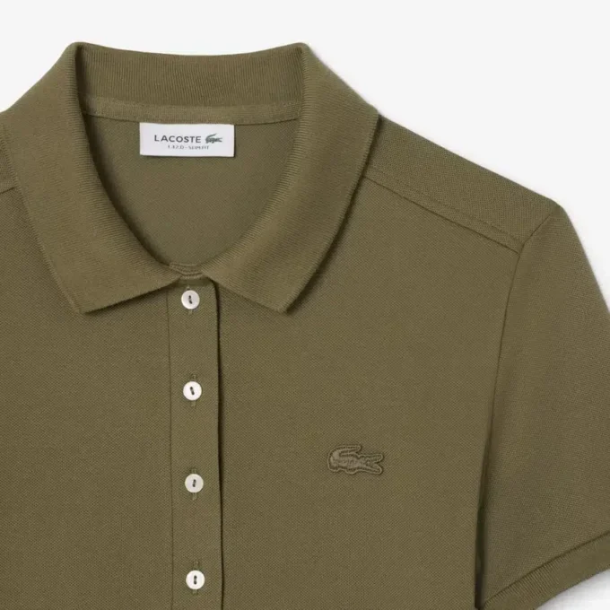 Damska sukienka koszulka Polo slim fit z elastycznego materiału piqué Damska sukienka koszulka Polo slim fit z elastycznego materiału piqué