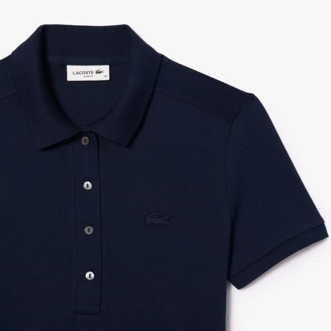 Damska sukienka koszulka Polo slim fit z elastycznego materiału piqué Damska sukienka koszulka Polo slim fit z elastycznego materiału piqué