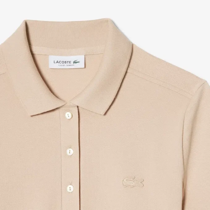 Damska sukienka koszulka Polo slim fit z elastycznego materiału piqué Damska sukienka koszulka Polo slim fit z elastycznego materiału piqué