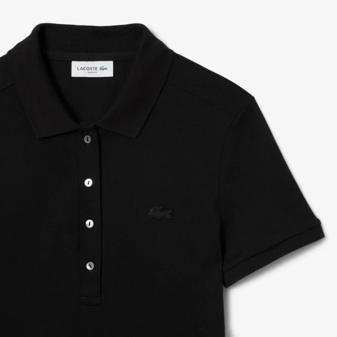 Damska sukienka koszulka Polo slim fit z elastycznego materiału piqué Damska sukienka koszulka Polo slim fit z elastycznego materiału piqué