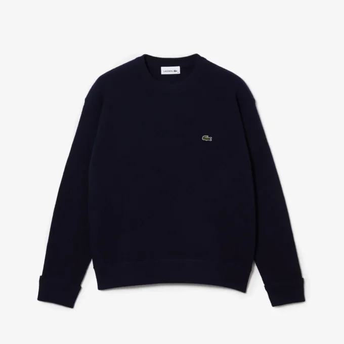 Damska sweter z wełny o luźnym kroju i splocie typu moss Damska sweter z wełny o luźnym kroju i splocie typu moss