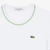 Damski T-shirt z dzianiny z kontrastowymi wykończeniami Damski T-shirt z dzianiny z kontrastowymi wykończeniami