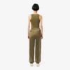 Damskie oversize’owe satynowe spodnie dresowe Damskie oversize’owe satynowe spodnie dresowe