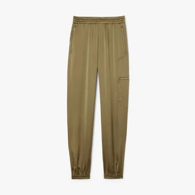 Damskie oversize’owe satynowe spodnie dresowe Damskie oversize’owe satynowe spodnie dresowe