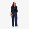Damskie oversize’owe spodnie plisowane z mieszanki wełny The Blend Damskie oversize’owe spodnie plisowane z mieszanki wełny The Blend
