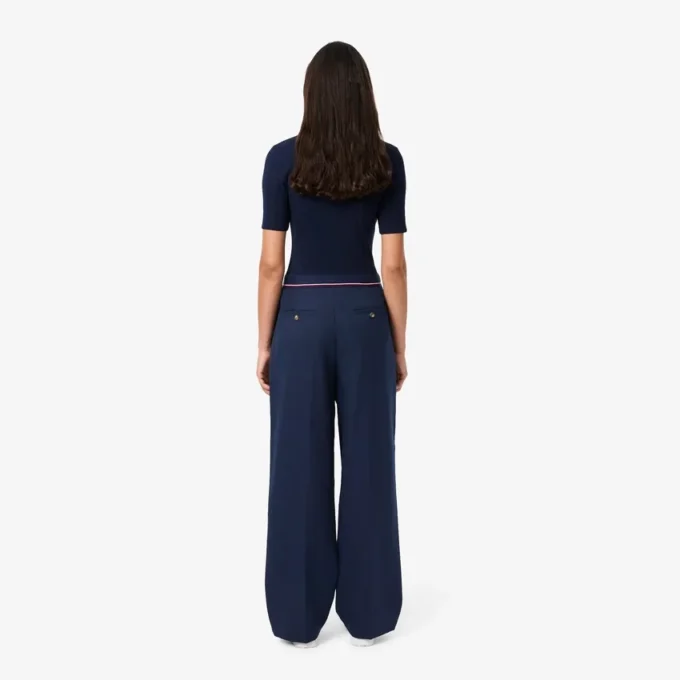 Damskie oversize’owe spodnie plisowane z mieszanki wełny The Blend Damskie oversize’owe spodnie plisowane z mieszanki wełny The Blend