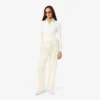 Damskie oversize’owe spodnie z plisowanej flaneli Damskie oversize’owe spodnie z plisowanej flaneli