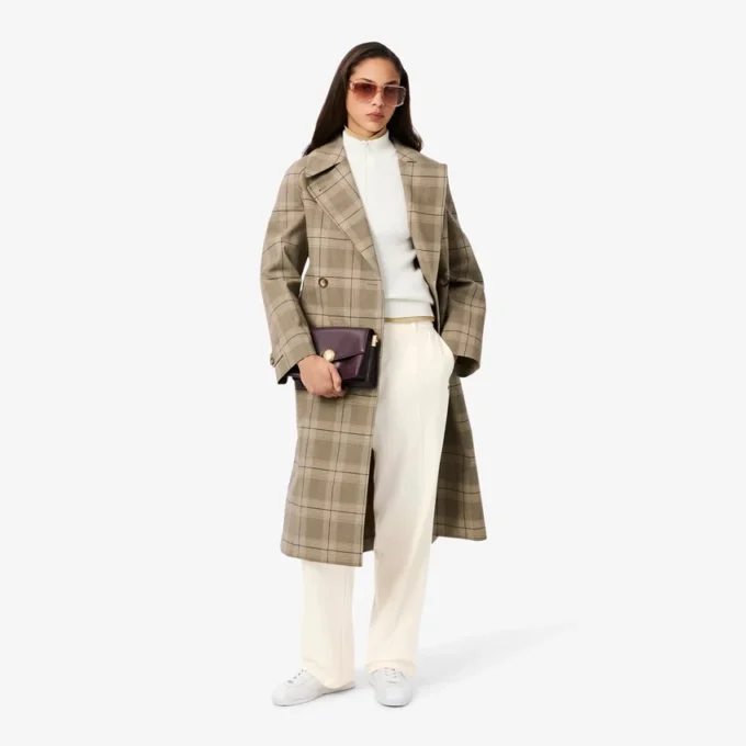 Damskie oversize’owe spodnie z plisowanej flaneli Damskie oversize’owe spodnie z plisowanej flaneli