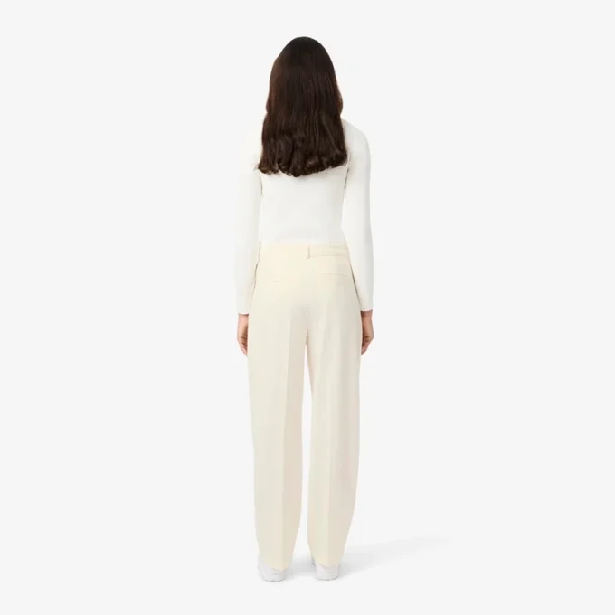 Damskie oversize’owe spodnie z plisowanej flaneli Damskie oversize’owe spodnie z plisowanej flaneli