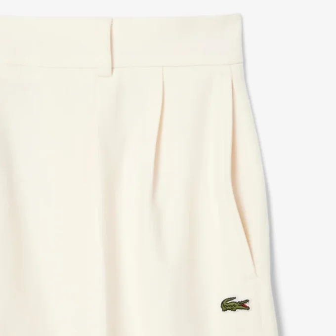 Damskie oversize’owe spodnie z plisowanej flaneli Damskie oversize’owe spodnie z plisowanej flaneli