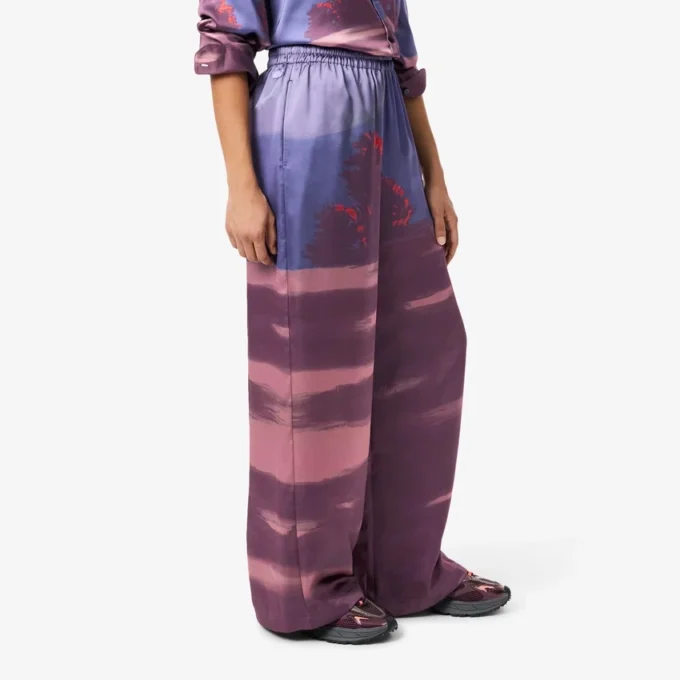 Damskie spodnie oversize z nadrukiem krajobrazu Damskie spodnie oversize z nadrukiem krajobrazu