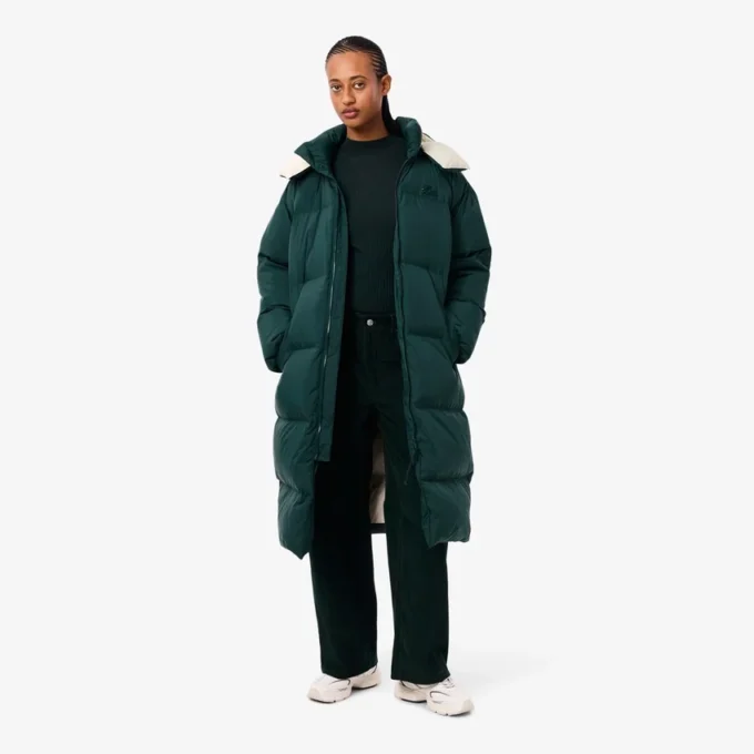 Długa damska kurtka puchowa w stylu oversize Długa damska kurtka puchowa w stylu oversize