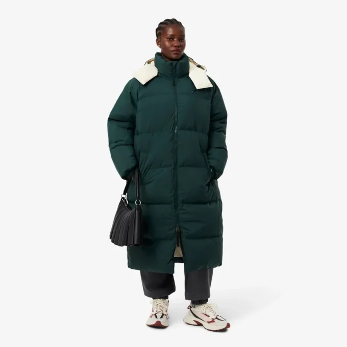 Długa damska kurtka puchowa w stylu oversize Długa damska kurtka puchowa w stylu oversize