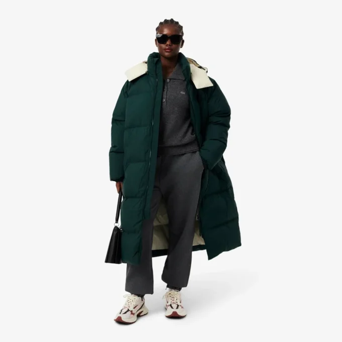 Długa damska kurtka puchowa w stylu oversize Długa damska kurtka puchowa w stylu oversize