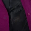 Dwurzędowa marynarka z marmurkowej wełny z pokazu mody Dwurzędowa marynarka z marmurkowej wełny z pokazu mody